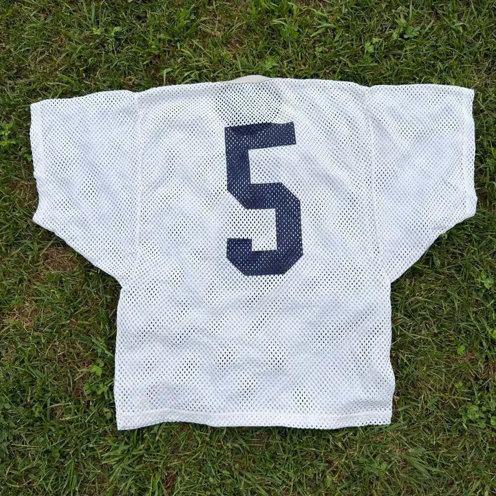 Essential Vintage Russell Athletic White Mesh Football Practice Jersey Sz Large